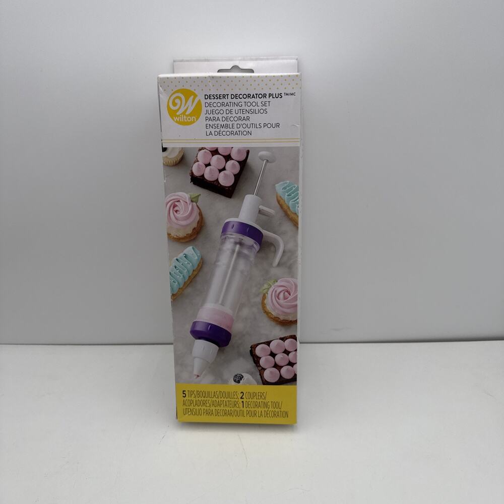 Wilton Dessert Decorator Plus Icing TooI Set New Unopened‎ 5 Tips Baking Cake